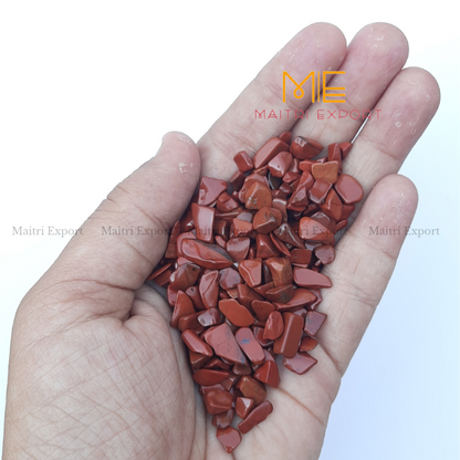 Crystal healing stones loose chips-Red jasper-500 gm-Maitri Export | Crystals Store
