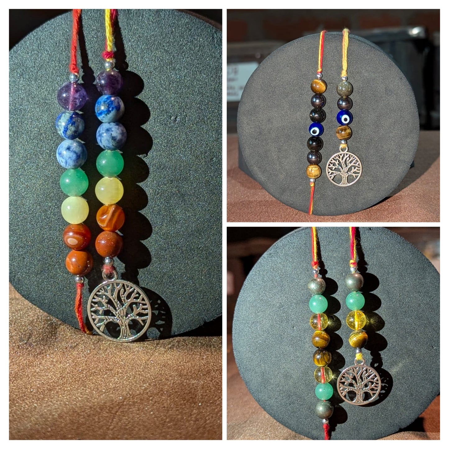 rakhi with lumba pair - bhai bhabhi rakhi-Maitri Export | Crystals Store