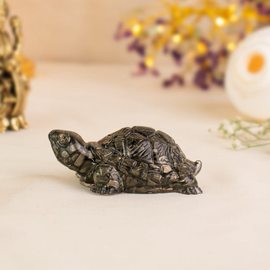 Vastu pyrite tortoise (kachua)-Maitri Export | Crystals Store