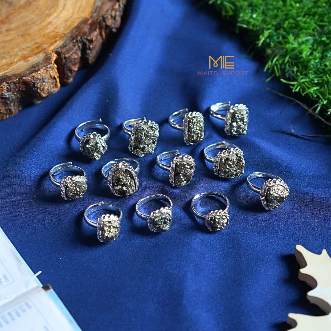 Pyrite cluster ring-Maitri Export | Crystals Store