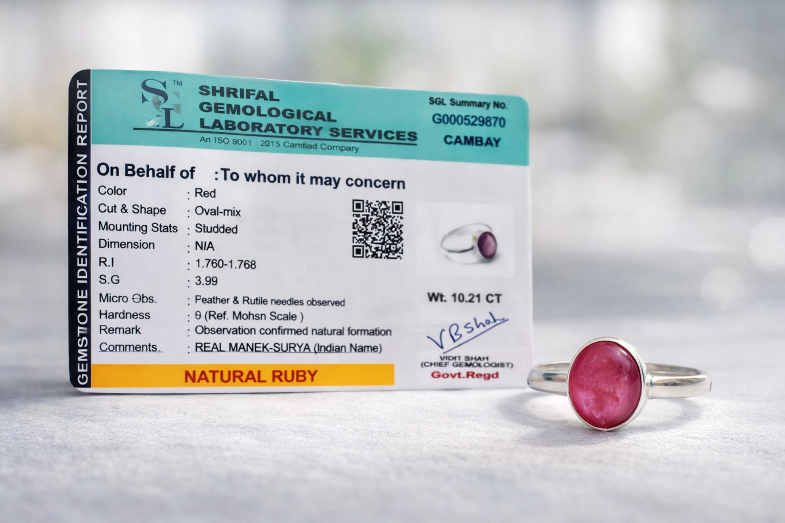 💯 natural ruby and yellow sapphire ring-Ruby [manek]-Maitri Export | Crystals Store