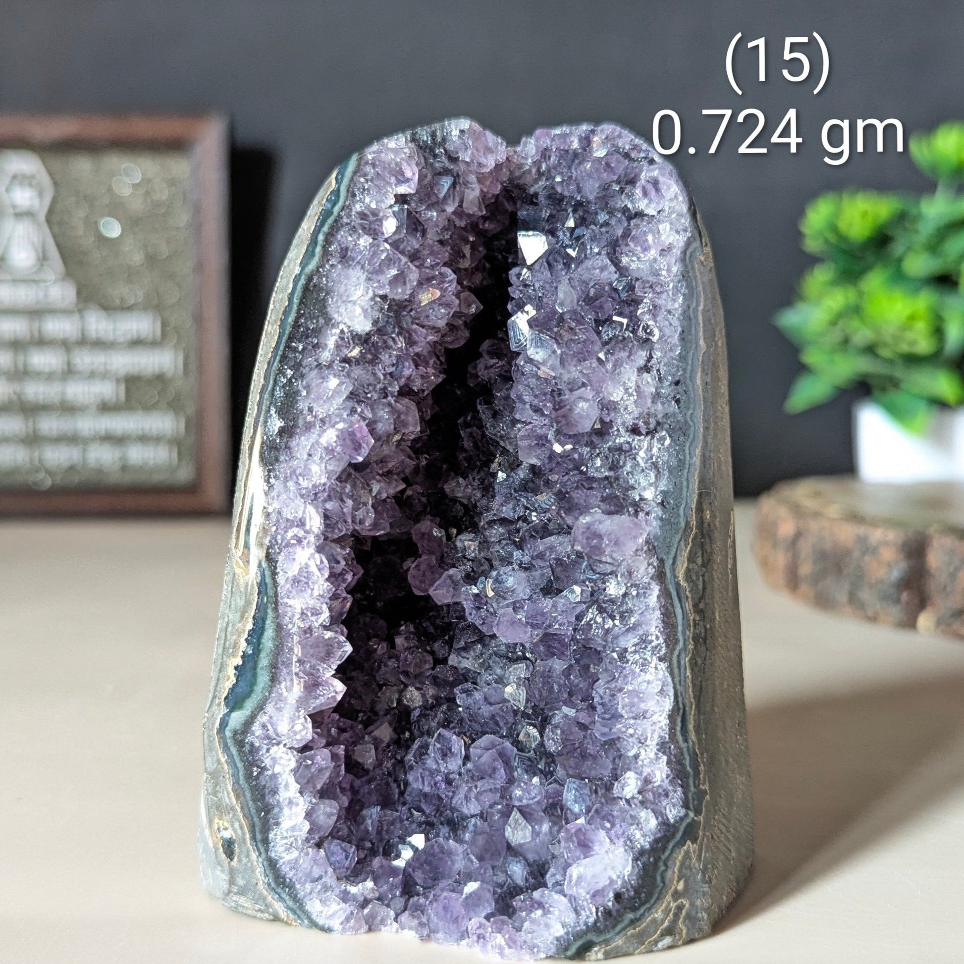 Amethyst geode-15 - 724 gm-Maitri Export | Crystals Store