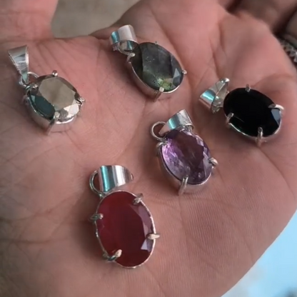 Diamond cut oval pendants-Maitri Export | Crystals Store