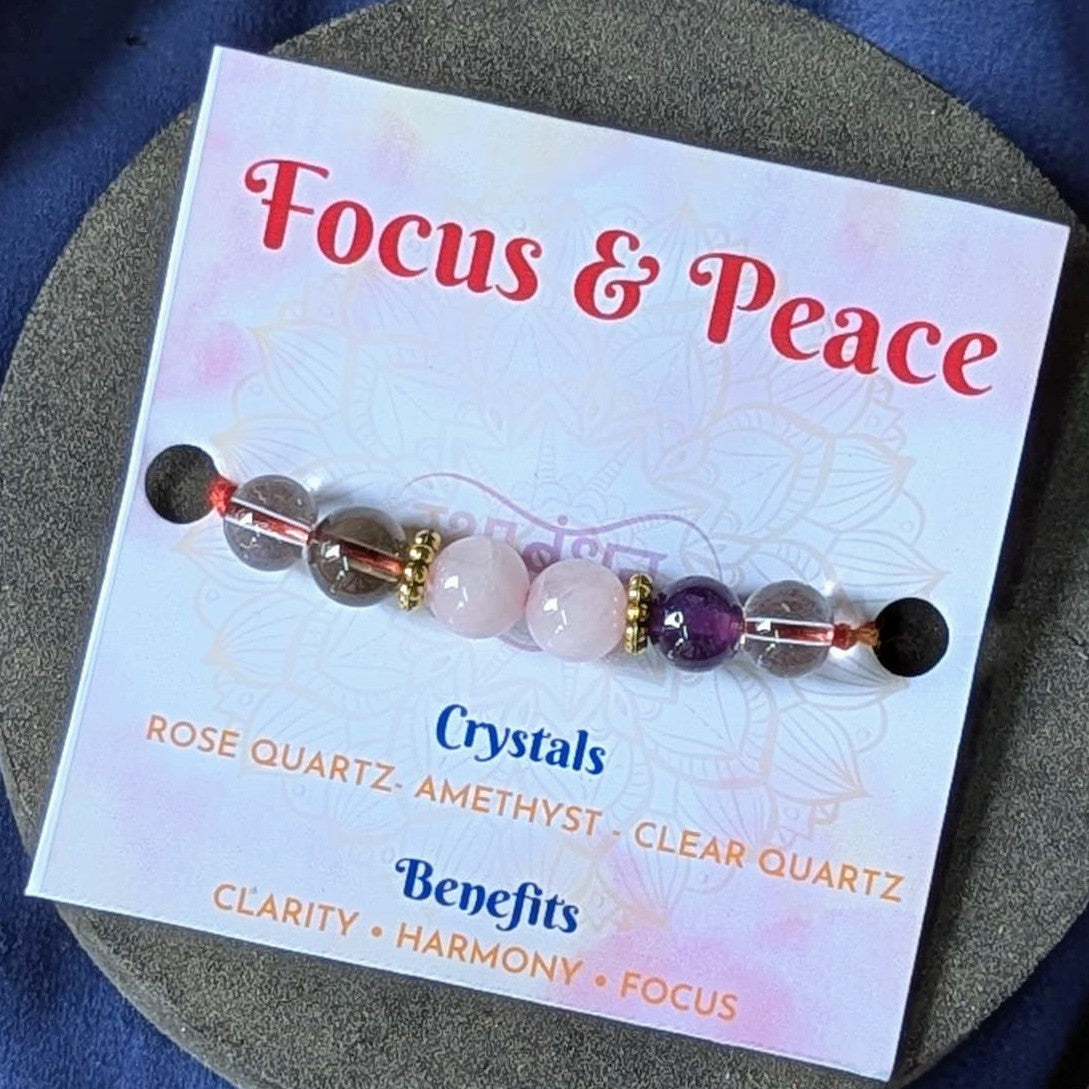 Purpose rakhi with benefit card-Focus and peace-Maitri Export | Crystals Store