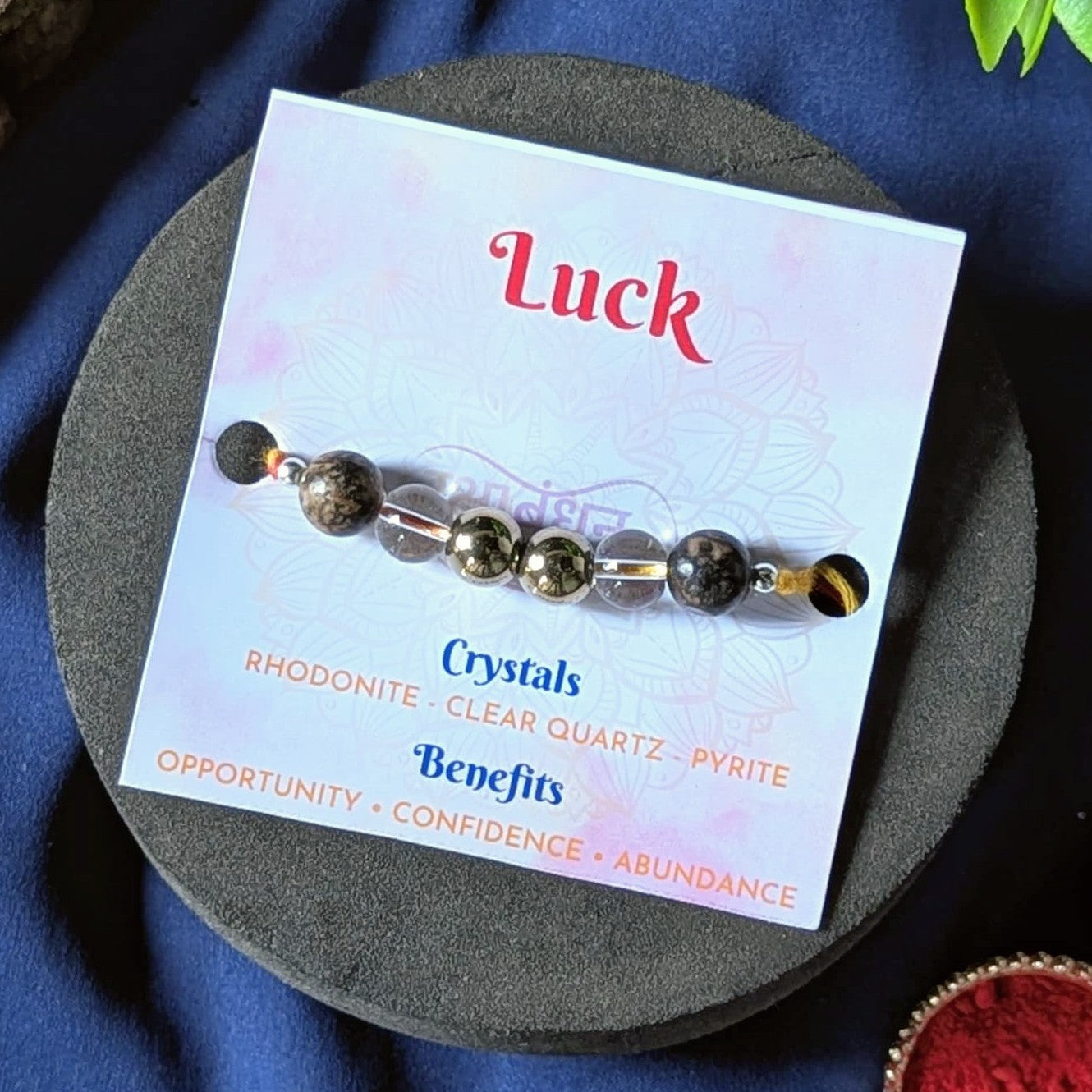 Purpose rakhi with benefit card-Luck-Maitri Export | Crystals Store