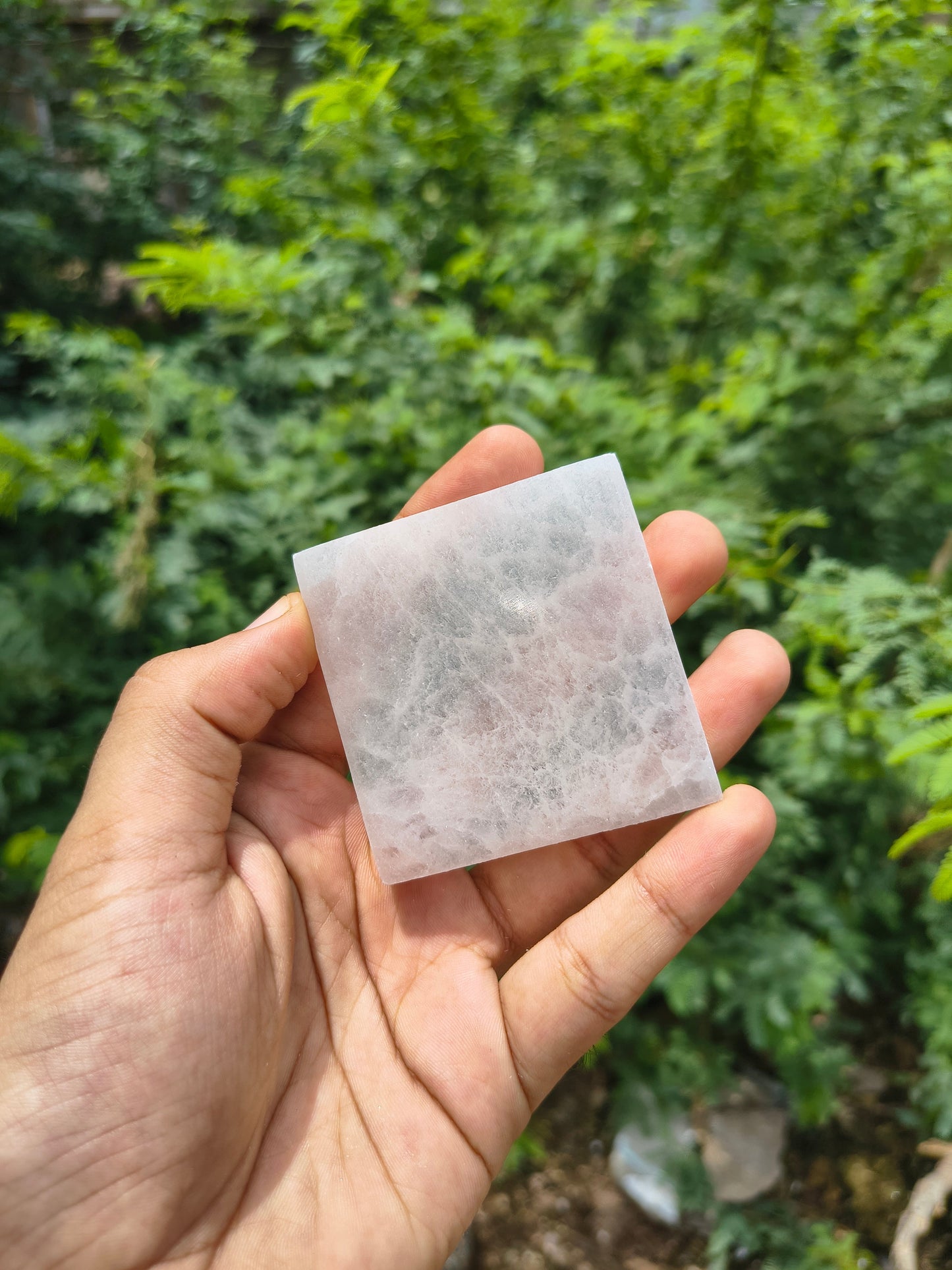 Selenite plain plates from Morocco-2.5 inch-Square-Maitri Export | Crystals Store