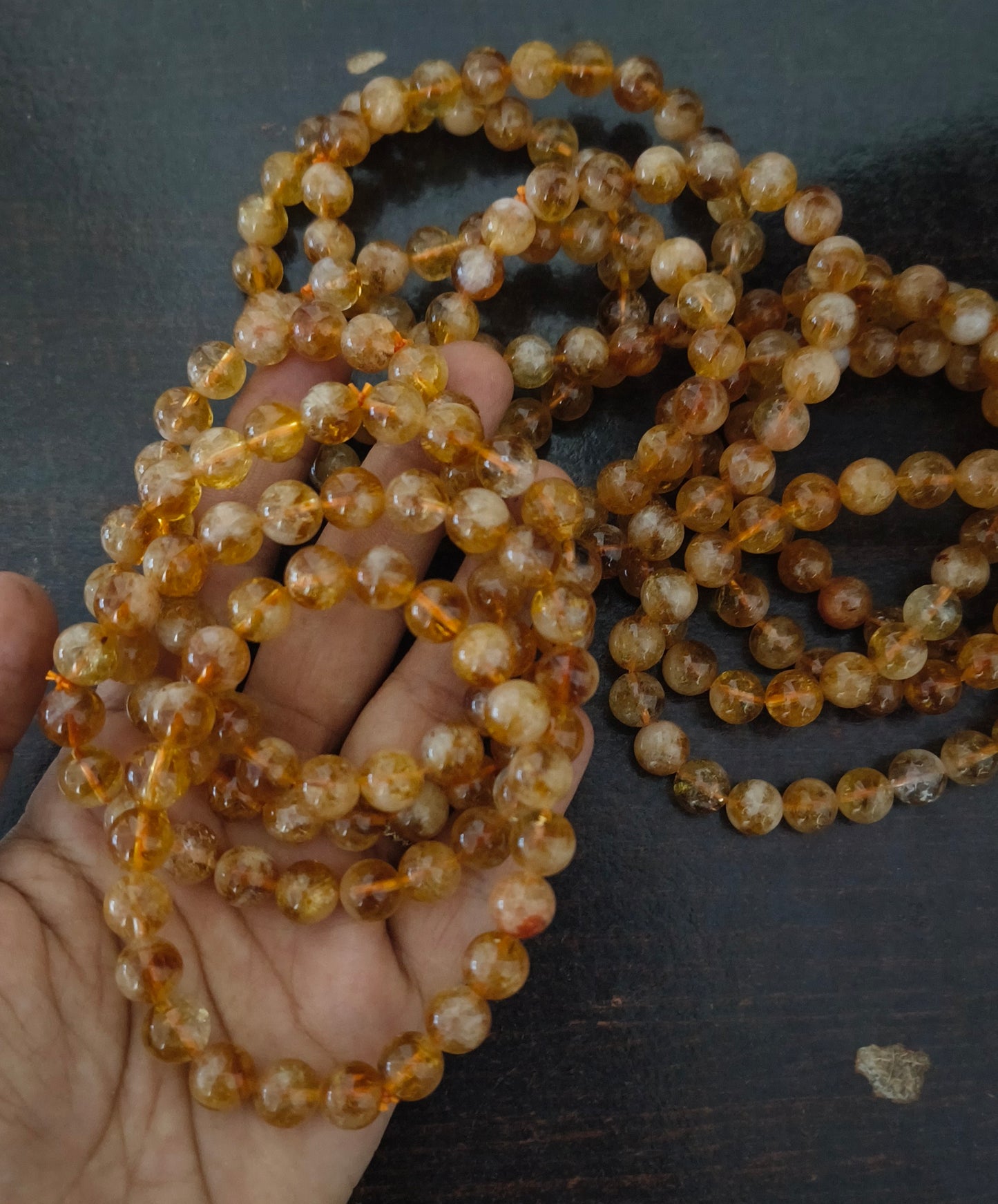 Natural citrine 8mm premium 5 star quality crystal bracelet
