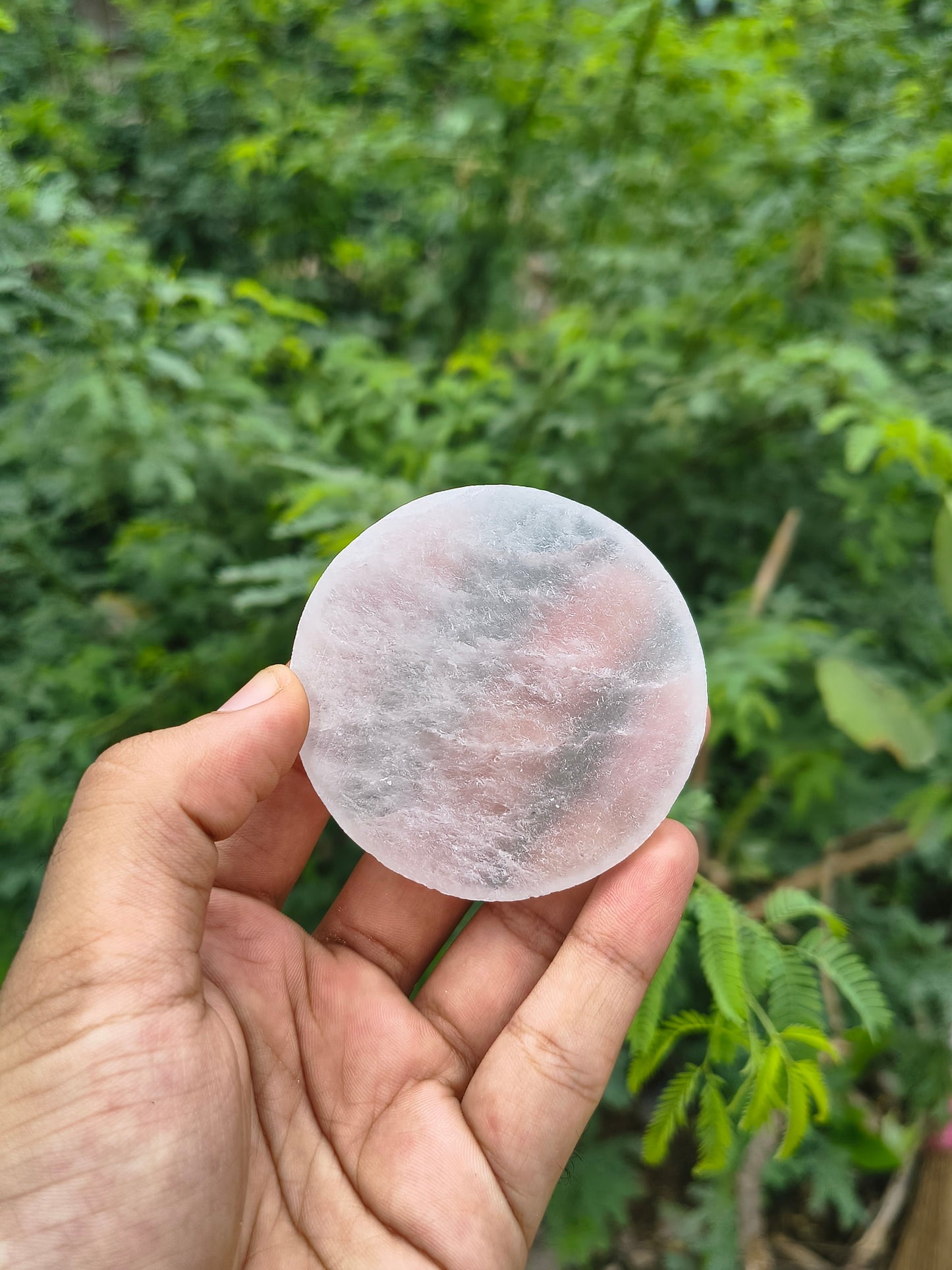 Selenite plain plates from Morocco-2.5 inch-Round-Maitri Export | Crystals Store