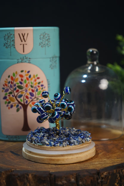 Wish tree / dome healing crystal tree-Evil eye-Maitri Export | Crystals Store