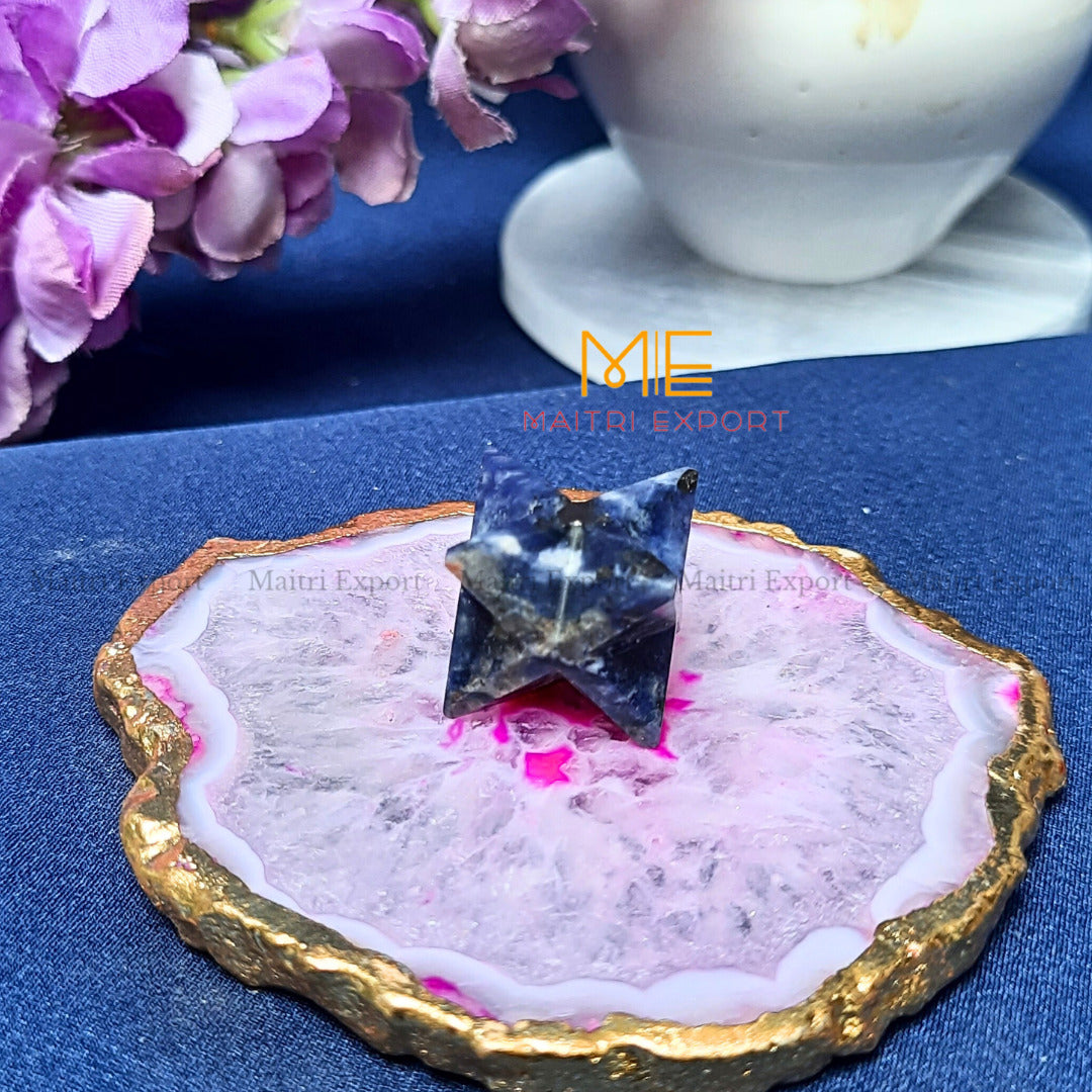 Crystal Hand Crafted Merkaba Star-Sodalite-Maitri Export | Crystals Store