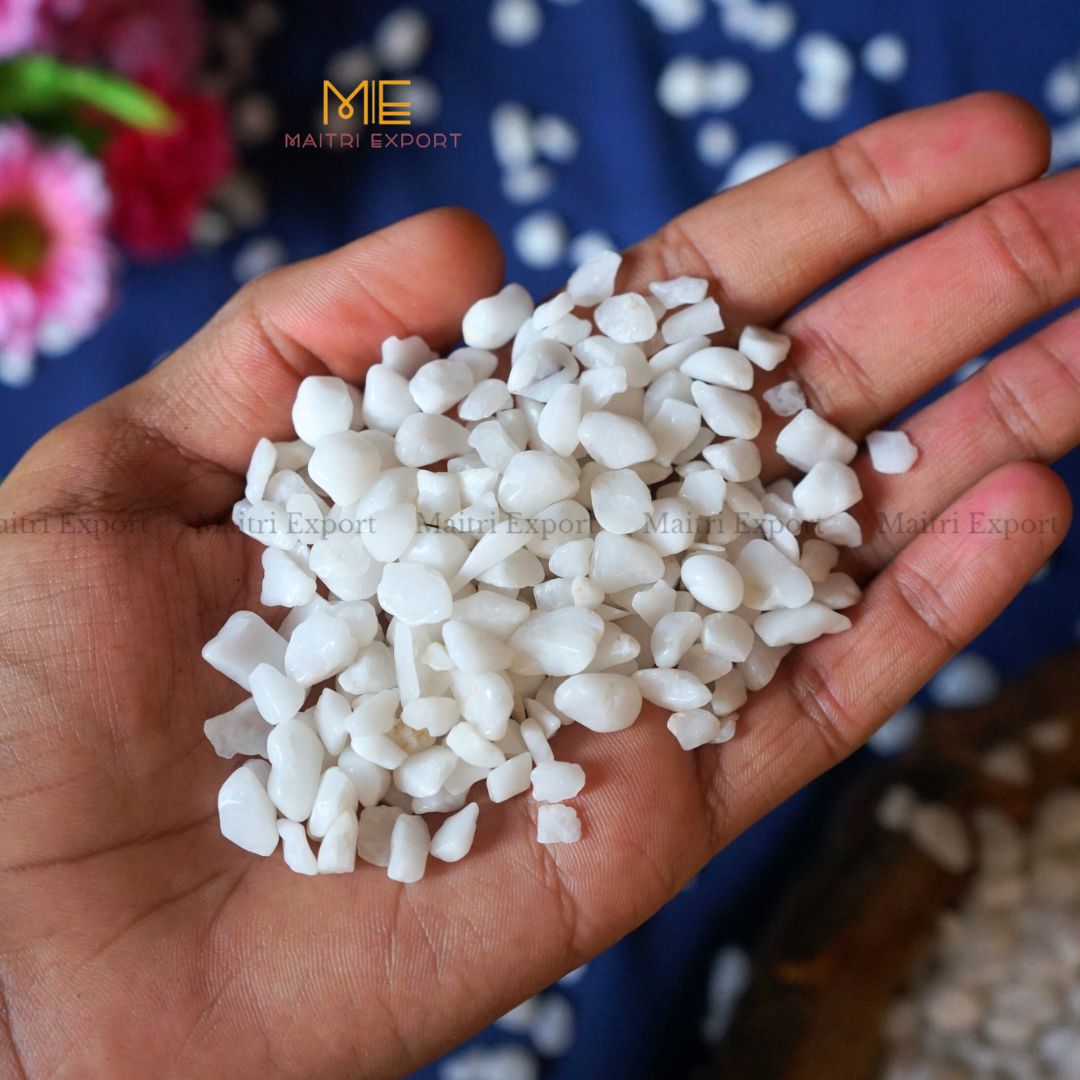 7 To 9 mm Loose Chips-White Agate-1 kg-Maitri Export | Crystals Store